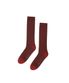 STRIPED RIB SOCKS, BURGUNDY