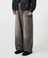 ASI 포시즌 워시드 와이드핏 데님 팬츠_그레이