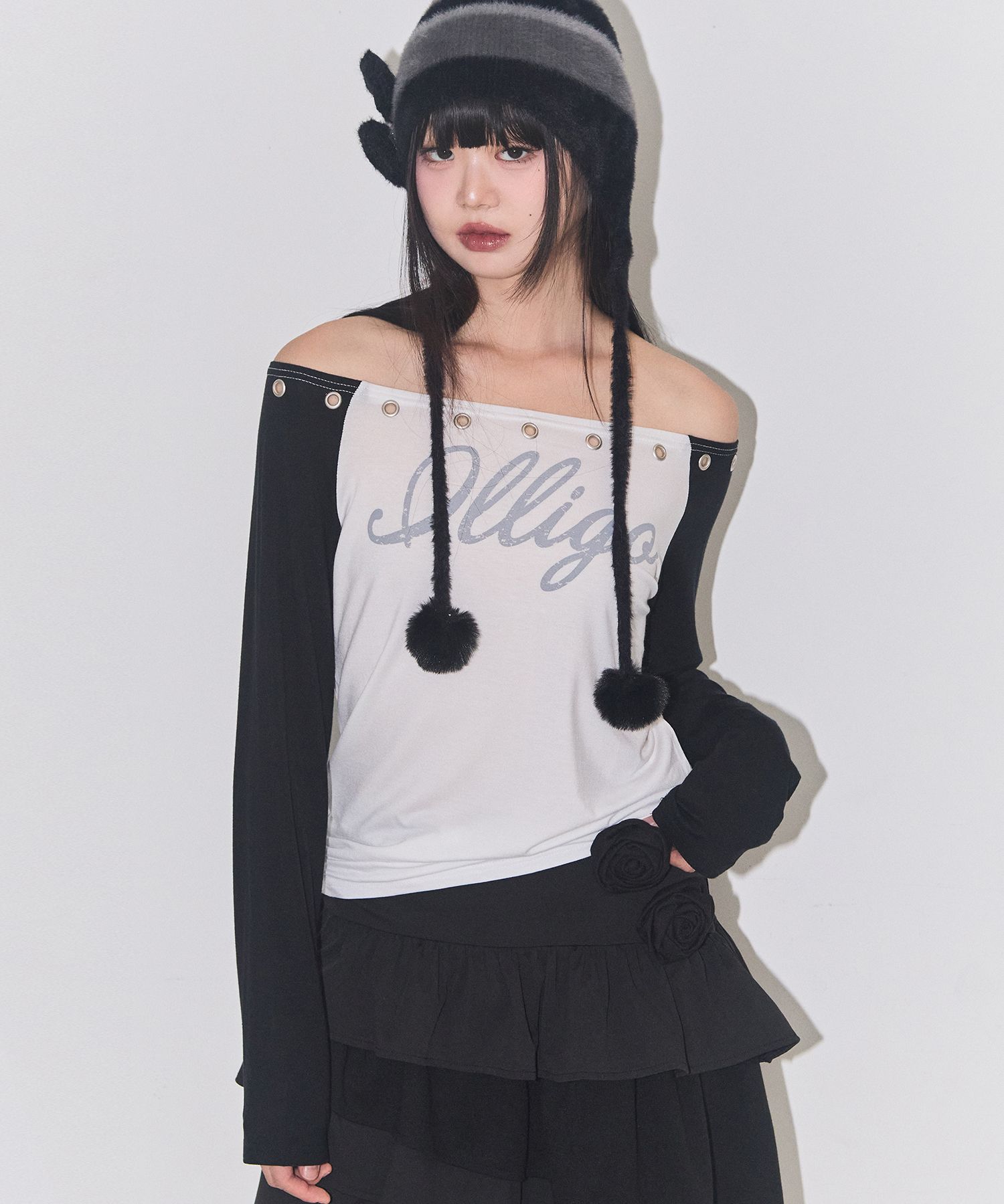 【2点セット】illigo Tシャツ・キャップ　韓国ブランド　musinsa 2点セット】illigo Tシャツ・キャップ 韓国ブランド musinsa 2点