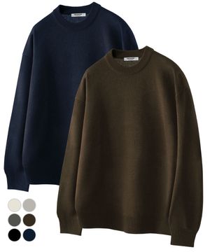 오버핏 하찌 라운드 니트 6Color