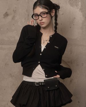 Signature Knit Cardigan (black)