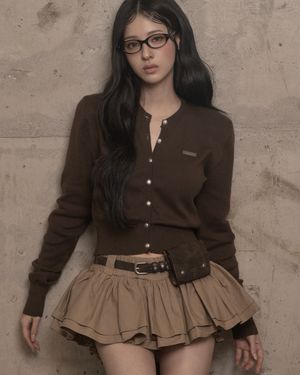 Signature Knit Cardigan (khakibrown)