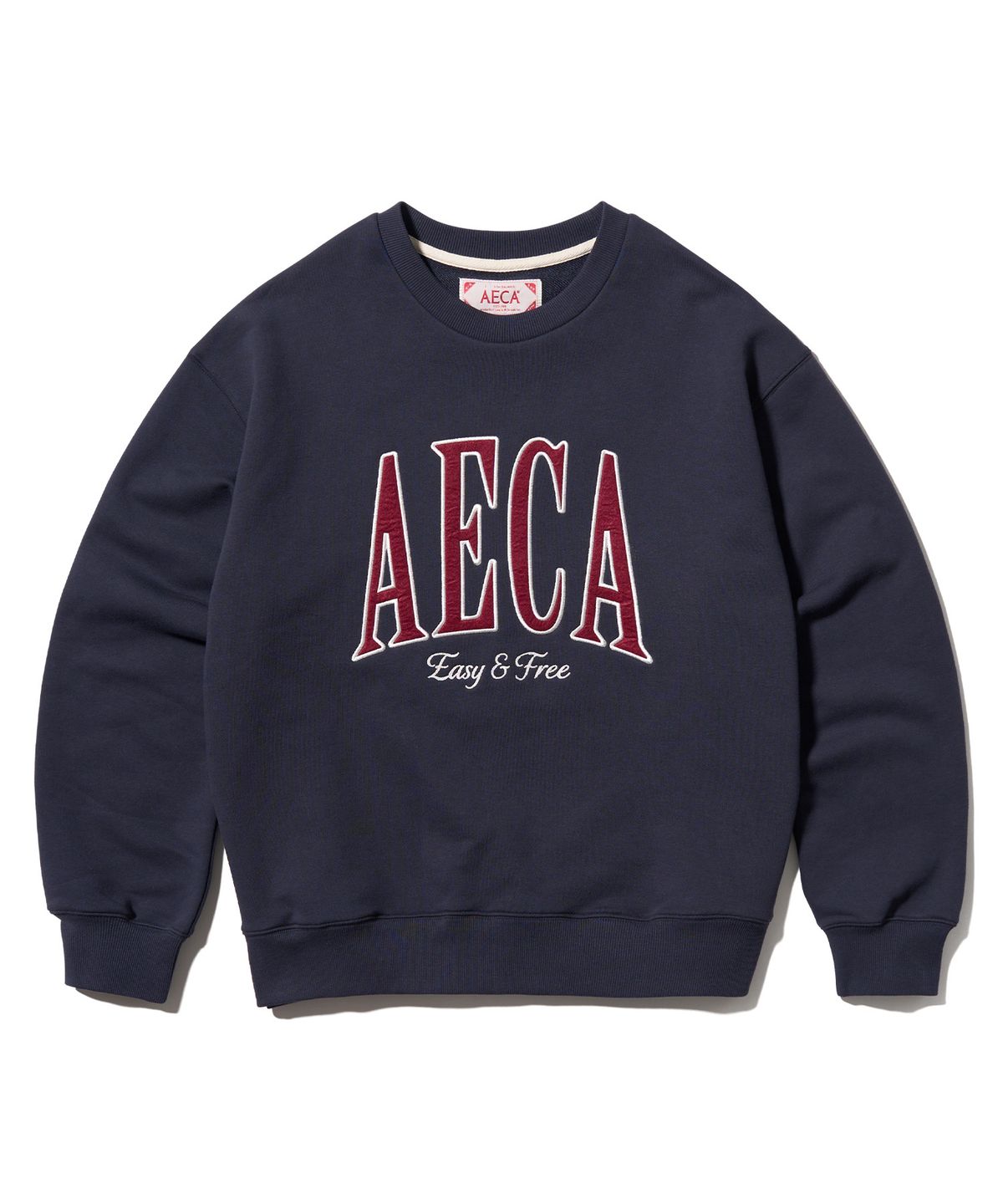 에이카화이트(AECA) AECA ARCH FELT SWEAT SHIRTS-NAVY