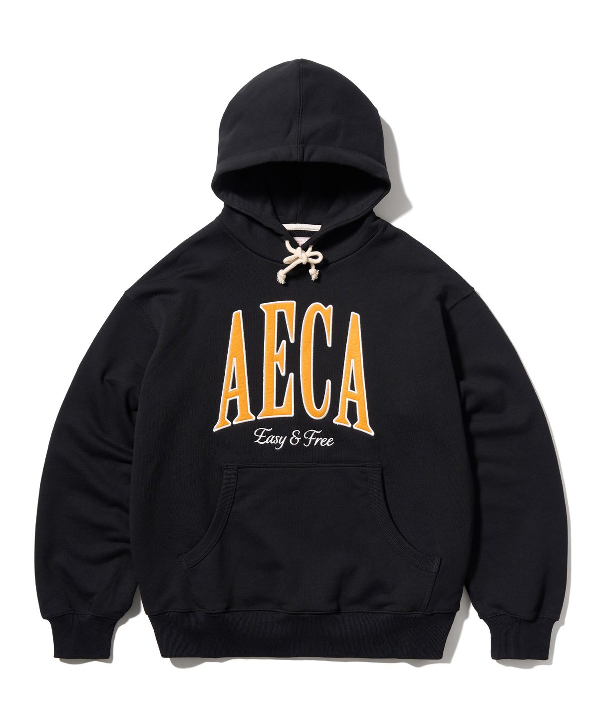 에이카화이트(AECA) AECA SYMBOL FELT HOODIE-BLACK