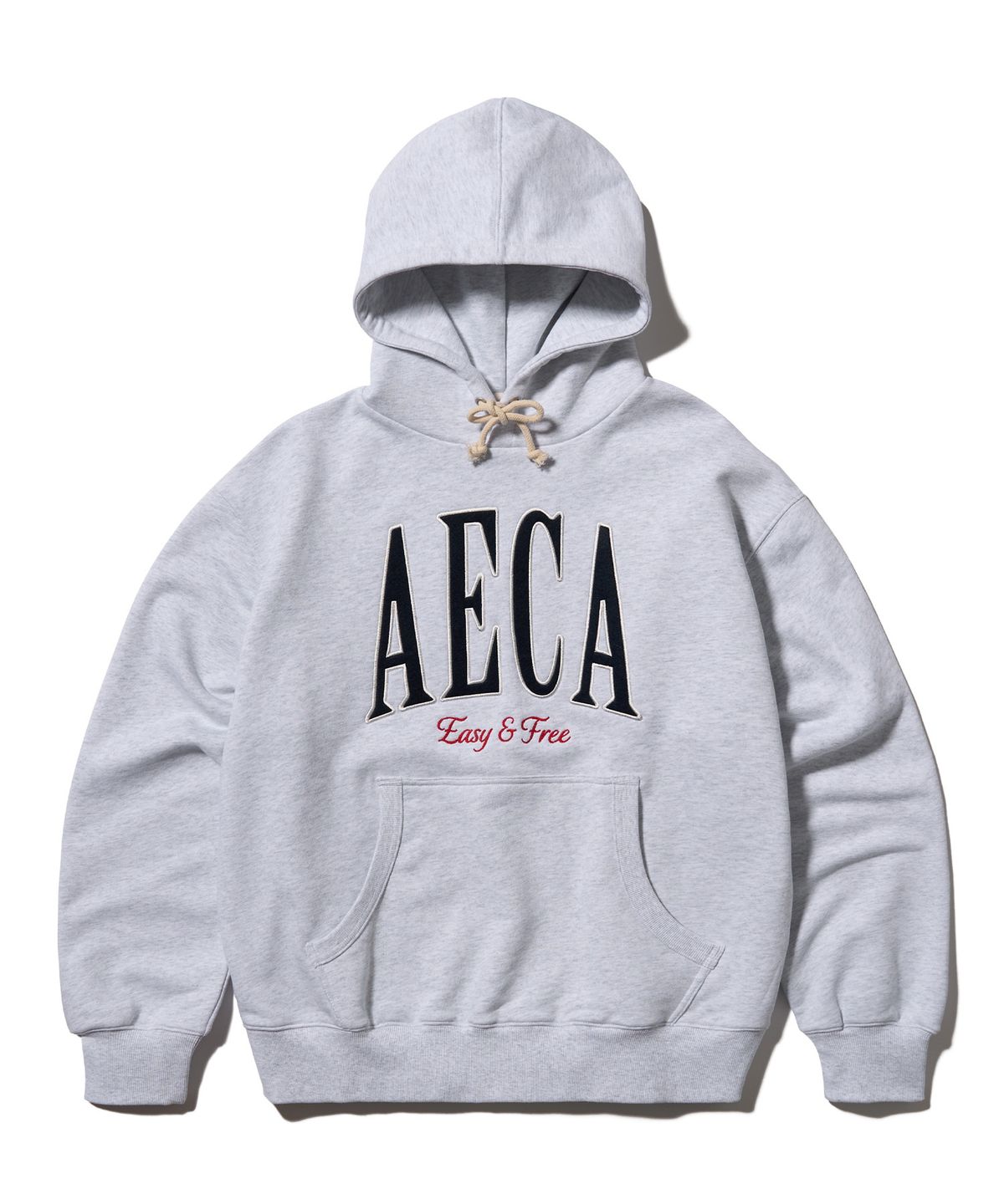 에이카화이트(AECA) AECA SYMBOL FELT HOODIE-LIGHT GREY