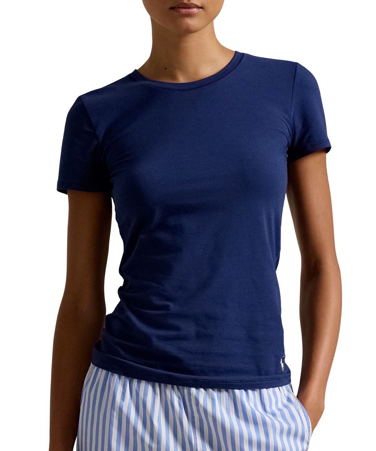 폴로 랄프로렌 이너웨어(POLO RALPH LAUREN INNERWEAR) 여성 반팔 티셔츠 네이비 1종 4P3005