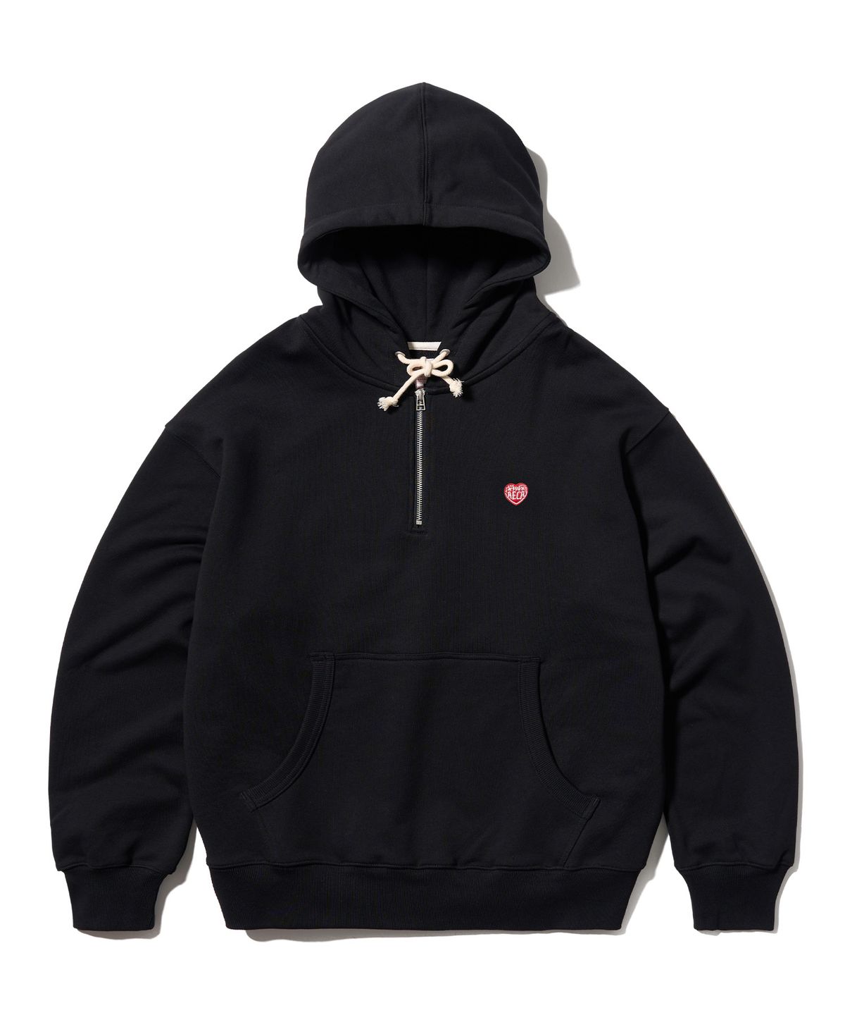 에이카화이트(AECA) AECA LOVE HALF ZIP UP HOODIE-BLACK