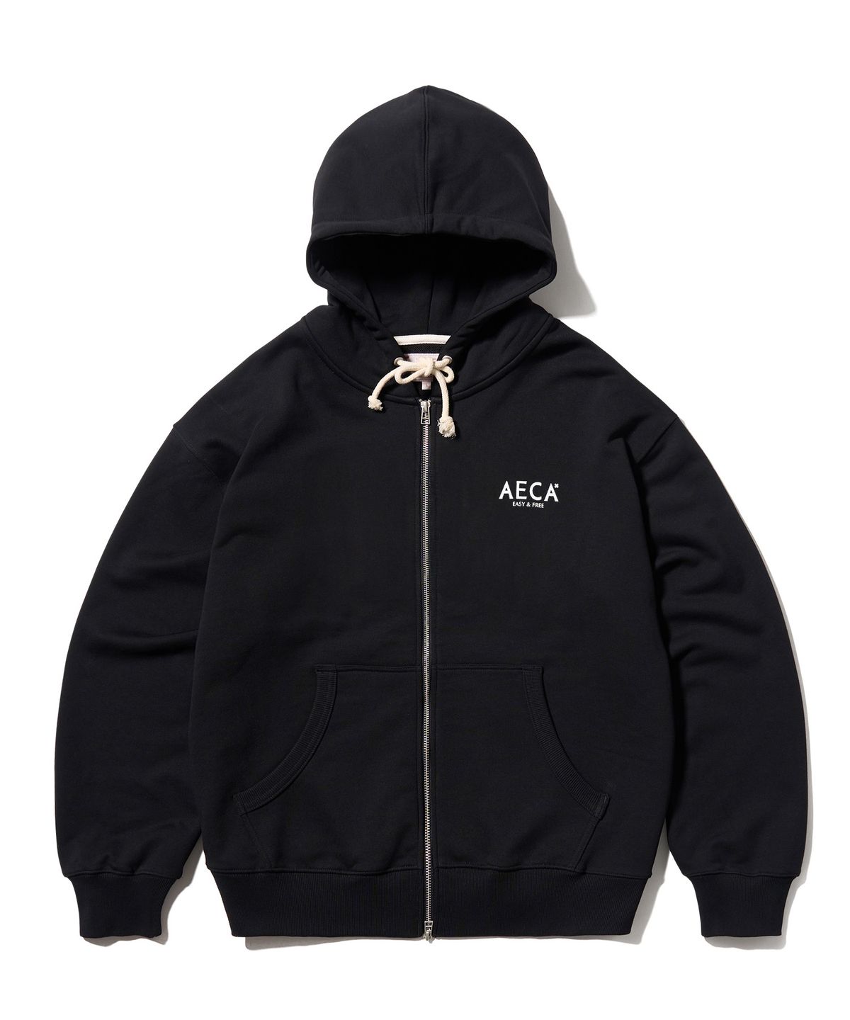 에이카화이트(AECA) AECA SIGNATURE ZIP UP HOODIE-BLACK