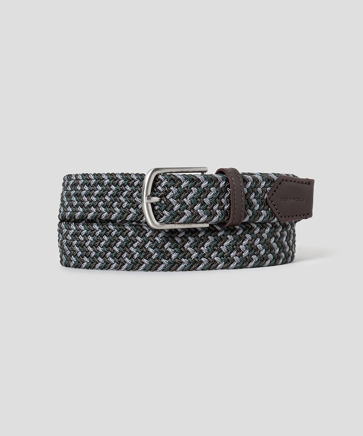빈폴 액세서리(BEANPOLE ACCESSORY) 엘라스틱 사각 버클 벨트  브라운