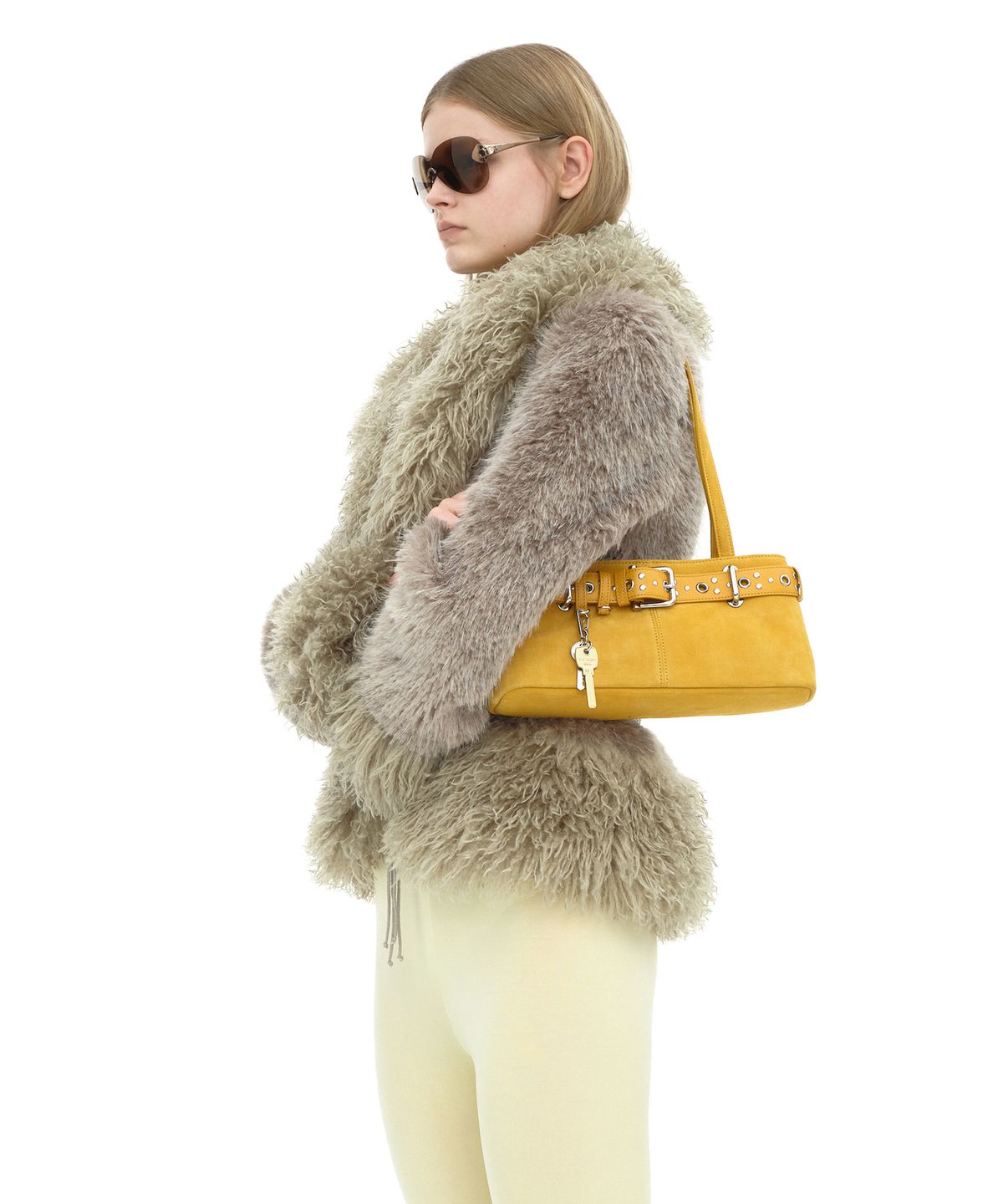 오소이(OSOI) SHOULDER BROCLE MINI [SUEDE MUSTARD COMBI]