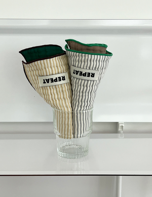 [세트구매] 스트라이프 양면 키친크로스 SET (2개 묶음)