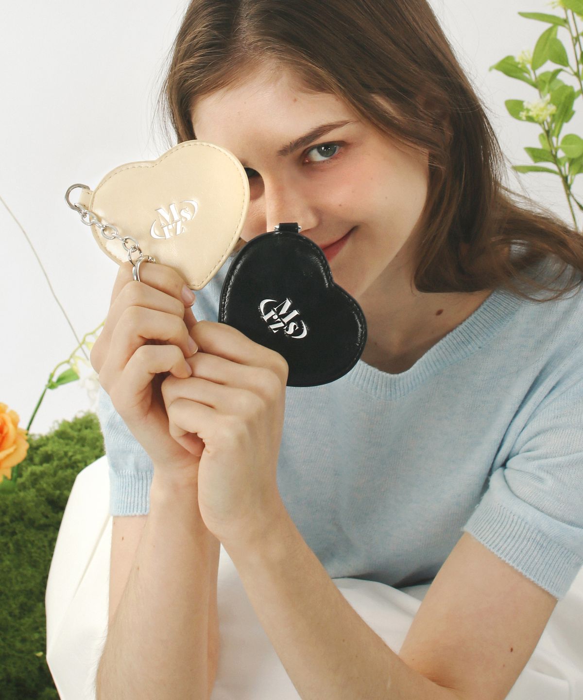 마스마룰즈(MASMARULEZ) Heart Mirror Charm Keyring_2Colors