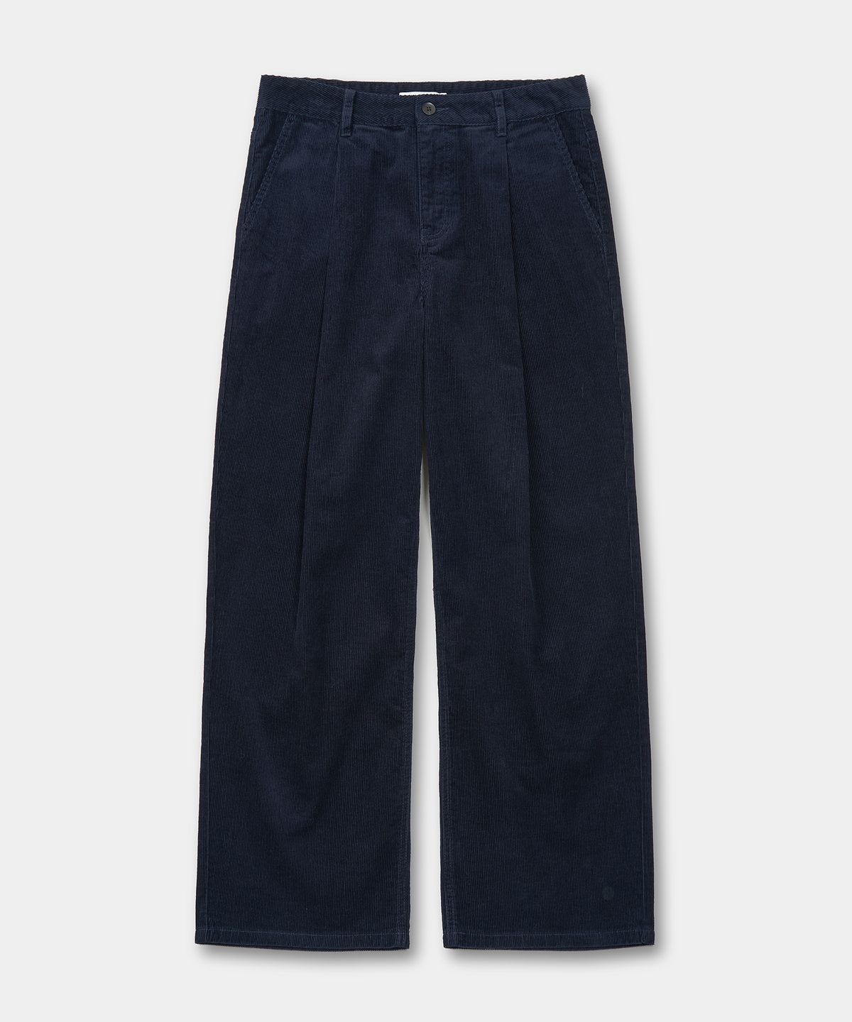 엑스컨테이너(EXCONTAINER) 원턱 와이드 코듀로이 팬츠 (NAVY)
