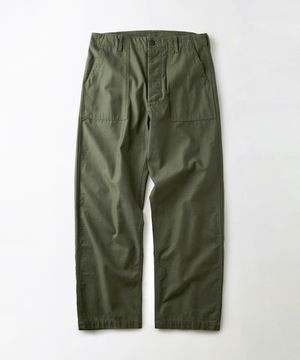 BACK SATIN FATIGUE PANTS (STRAIGHT FIT)_OLIVE GREEN