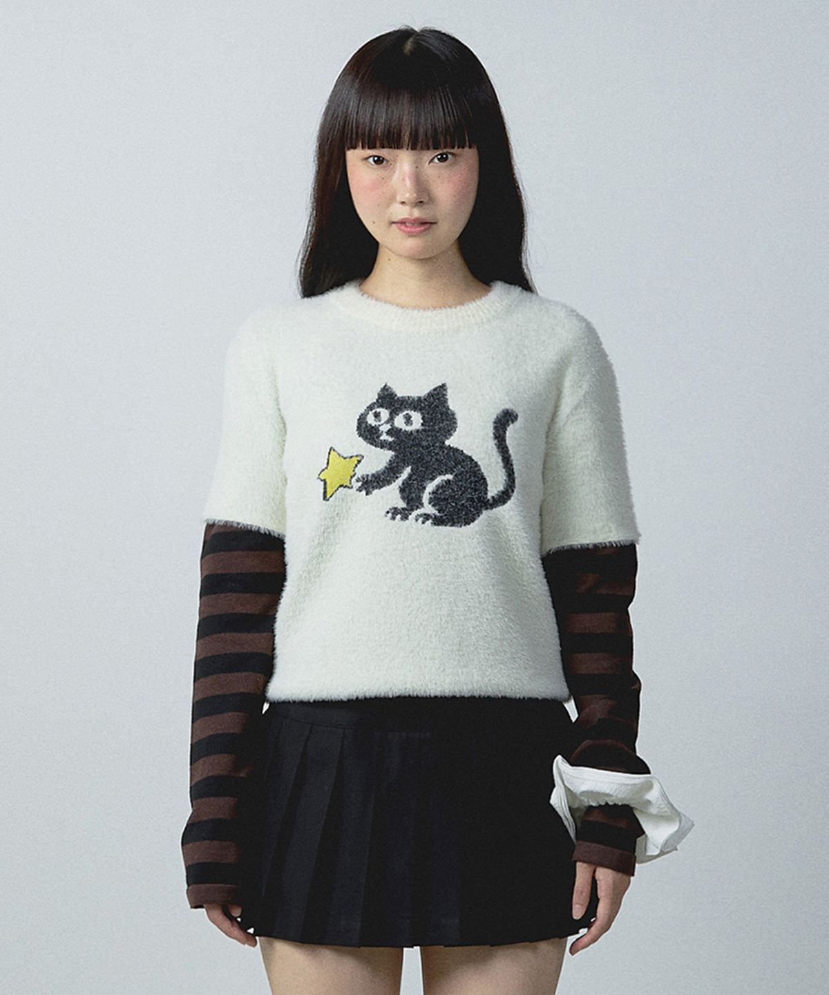 유희(YOUHEE) YOUHEETIC LAYERED KNIT IVORY