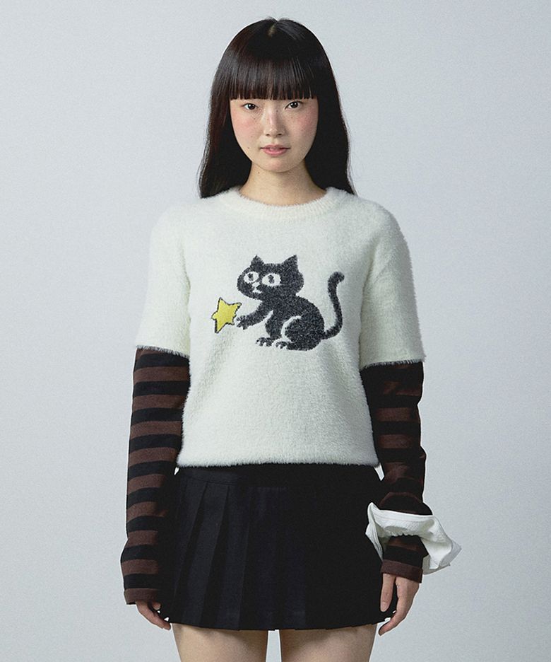 [브랜드위크 20%쿠폰] YOUHEETIC LAYERED KNIT IVORY