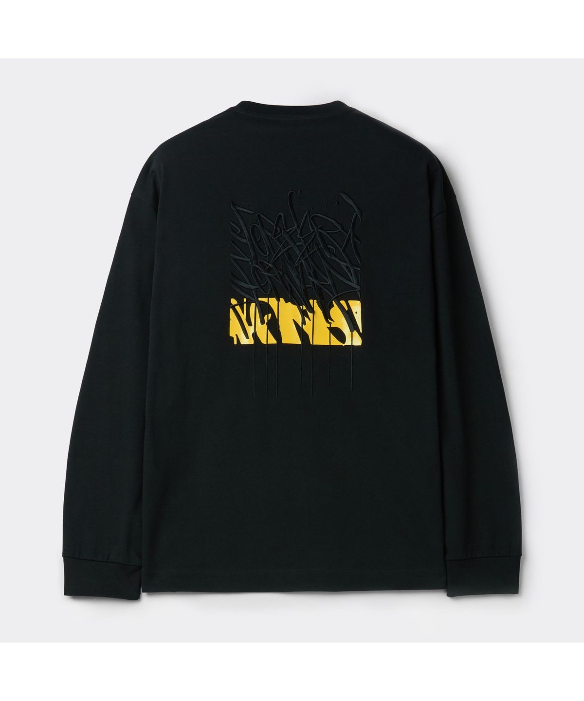 커스텀멜로우(CUSTOMELLOW) [BISCO SMITH] Black Graphic T-shirt CWTAW25914BKX