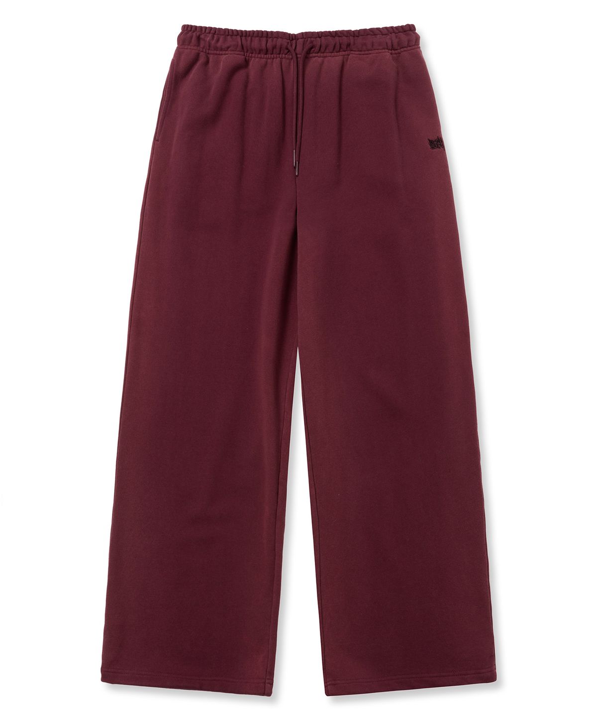 브라운브레스(BROWNBREATH) TAG DIRTY WIDE SWEAT PANTS - BURGUNDY