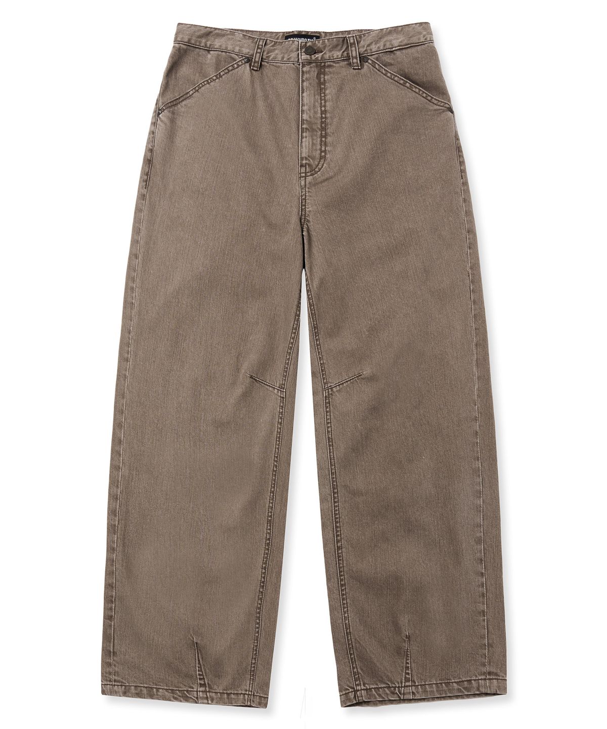 브라운브레스(BROWNBREATH) CURVED DENIM PANTS - BEIGE