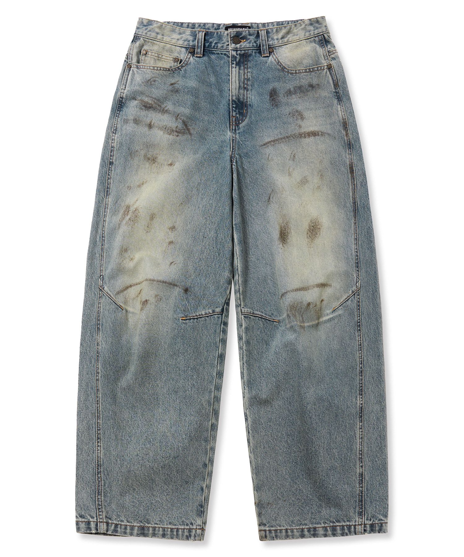 MUSINSA公式 | BROWNBREATH WASHED DIRTY DENIM PANTS - INDIGO