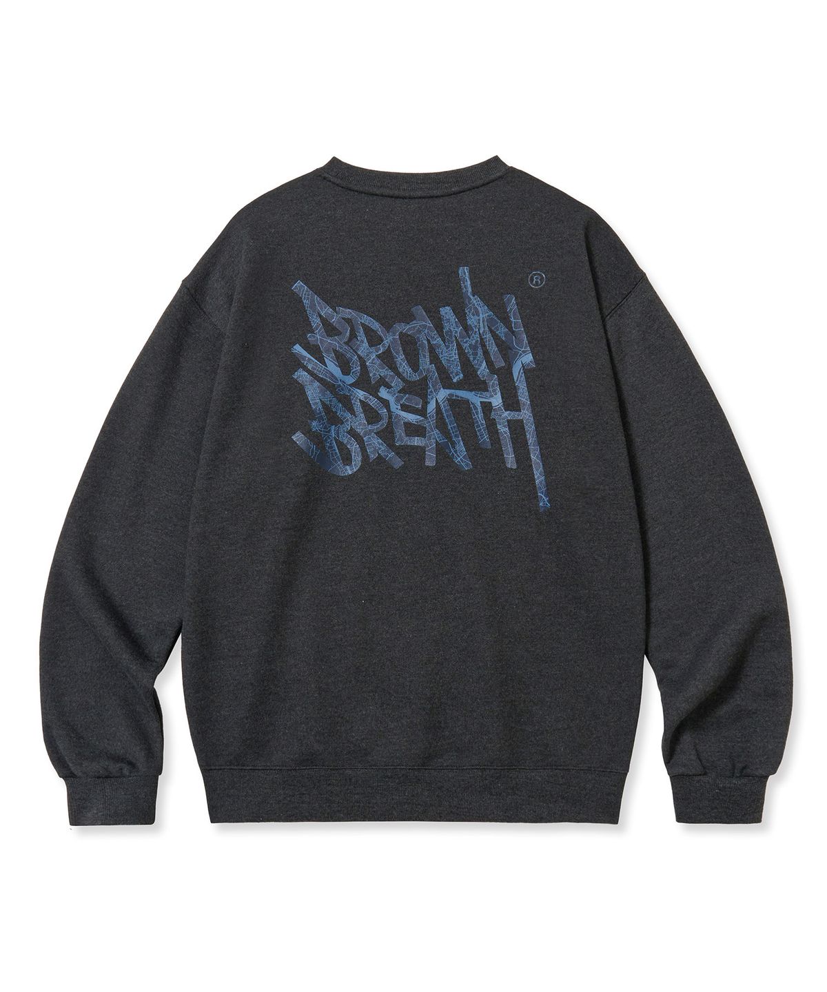 브라운브레스(BROWNBREATH) SEOUL TAG CREWNECK - CHARCOAL