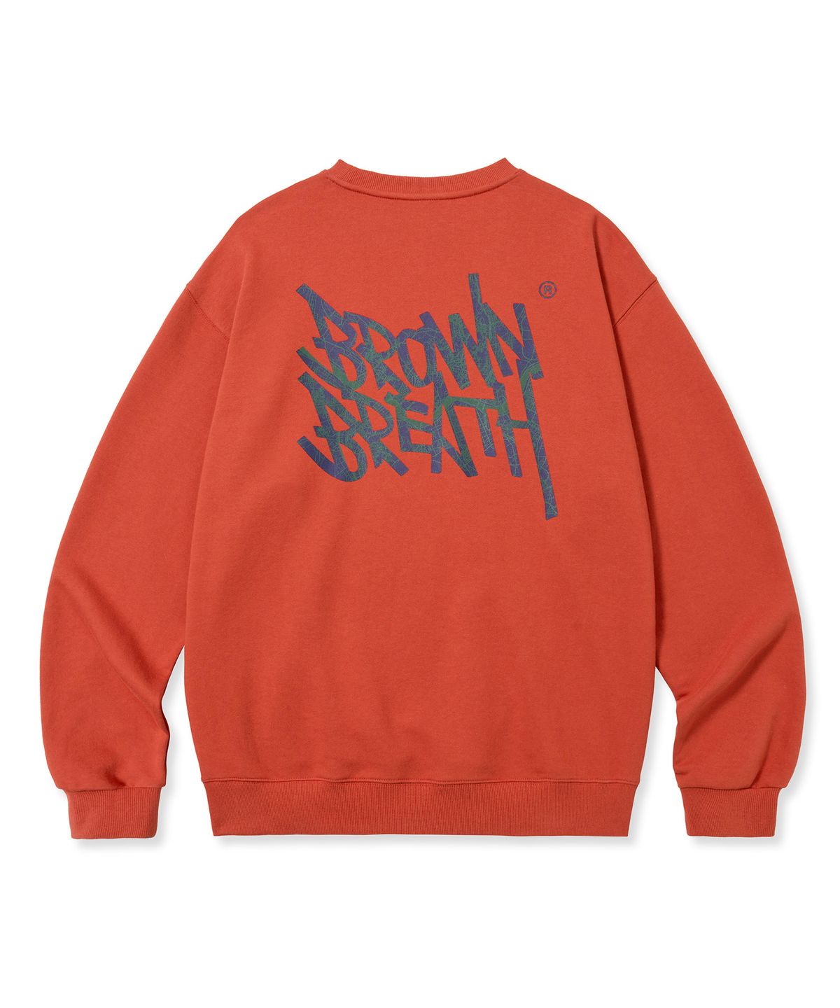 브라운브레스(BROWNBREATH) SEOUL TAG CREWNECK - ORANGE