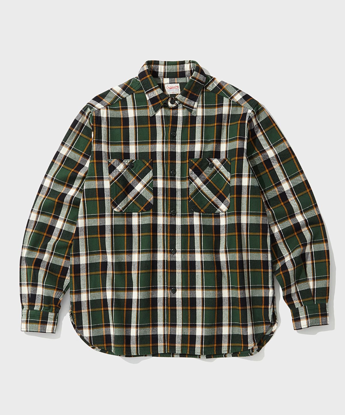 아웃스탠딩(OUTSTANDING) USN UTILITY CHECK SHIRT_GREEN CHECK