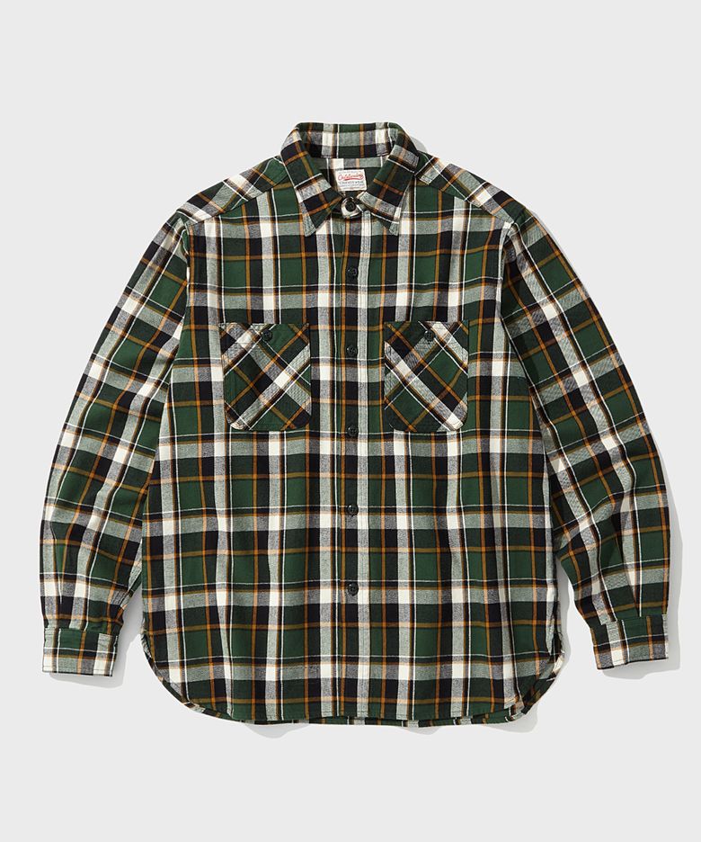 USN UTILITY CHECK SHIRT_GREEN CHECK