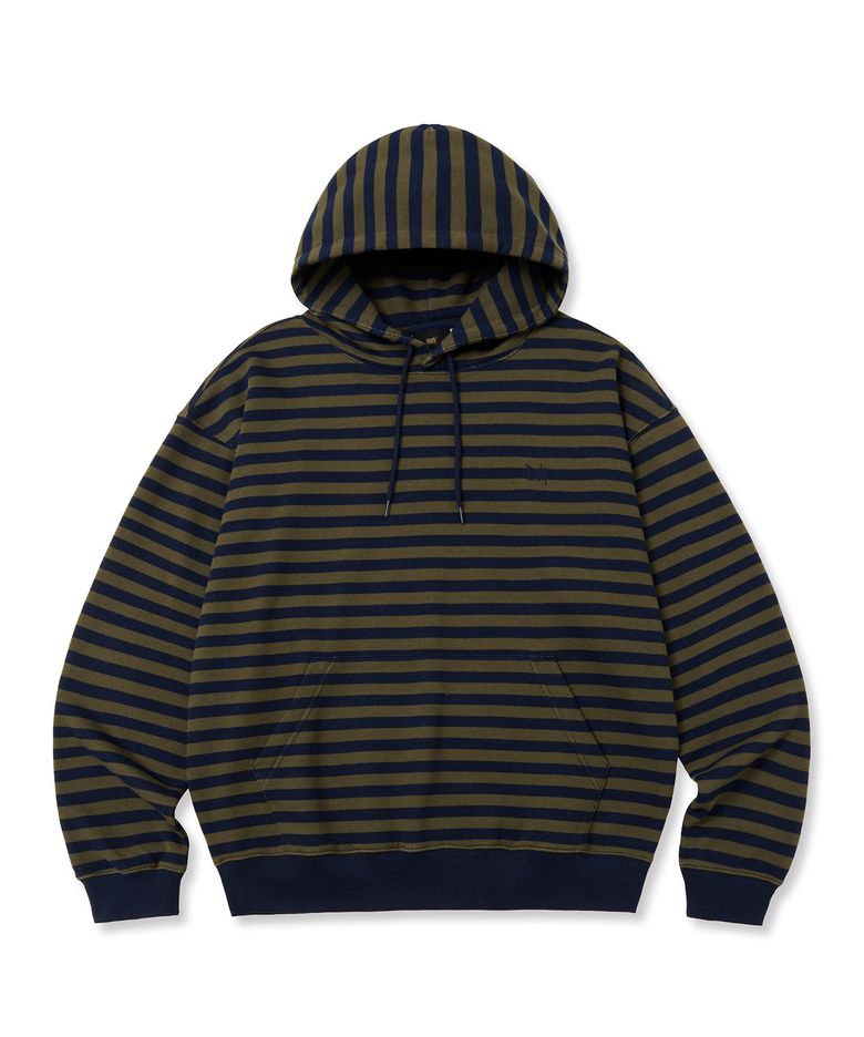 STRIPE TAG HOODIE - KHAKI
