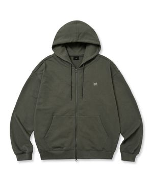 TAG HOOD ZIP UP - KHAKI