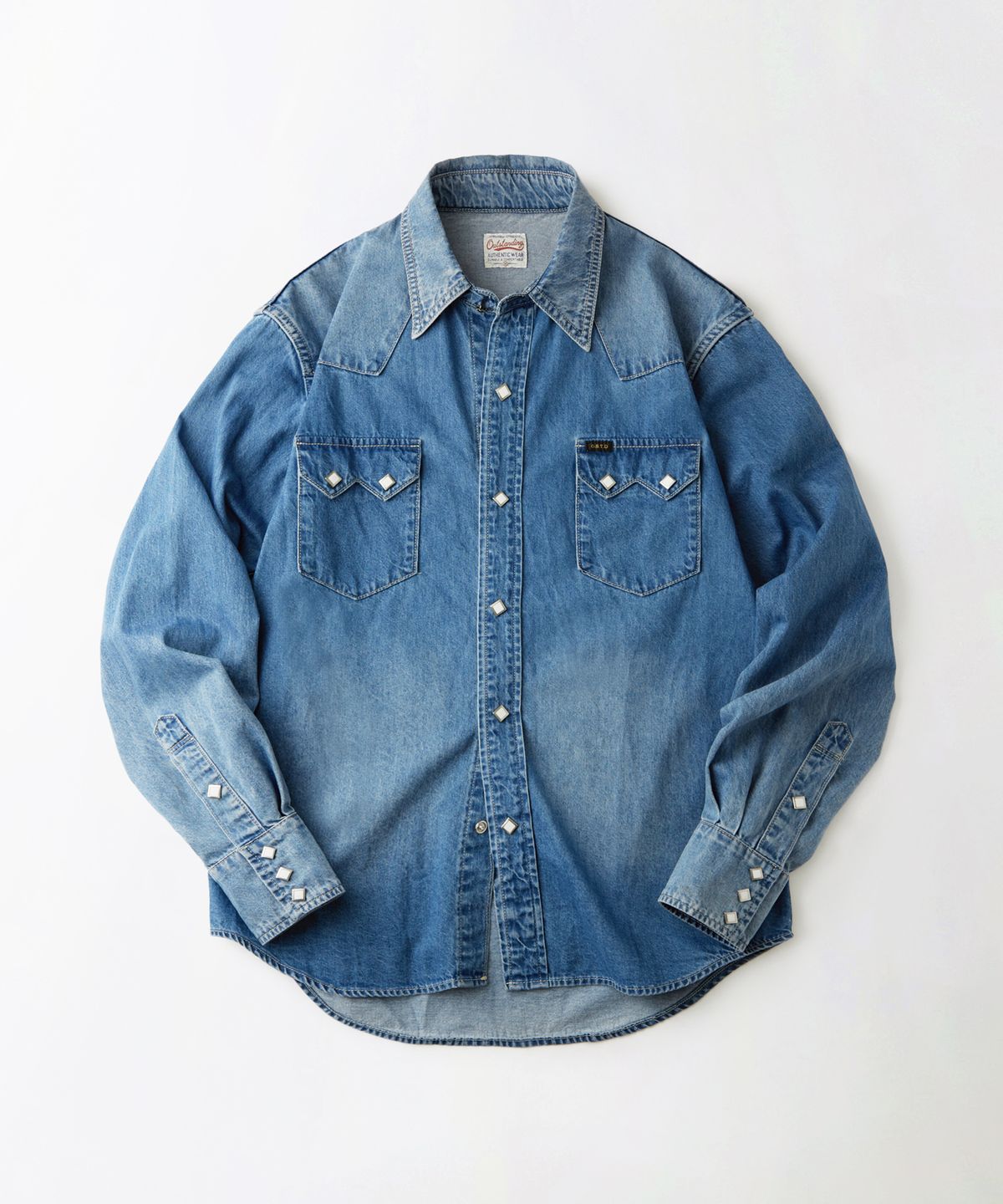 아웃스탠딩(OUTSTANDING) WESTERN DENIM SHIRT_L.BLUE