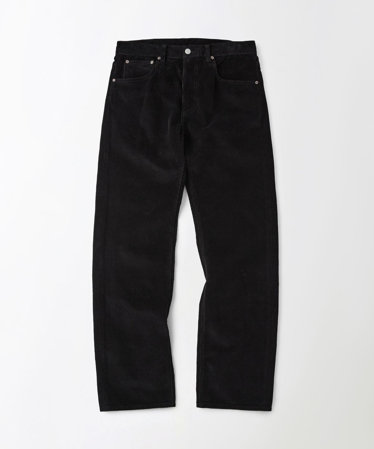 아웃스탠딩(OUTSTANDING) 40S CORDUROY STRAIGHT PANTS_BLACK