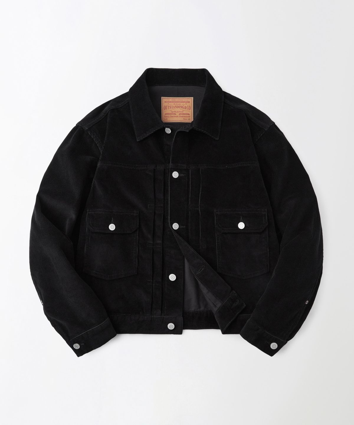 아웃스탠딩(OUTSTANDING) CORDUROY 2ND JACKET_BLACK