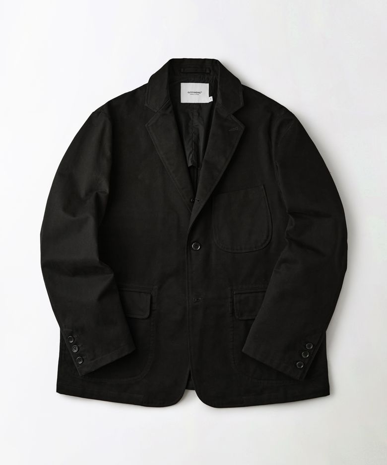 HIGH DENSITY COTTON CLASSIC 3-BUTTON JACKET_BLACK