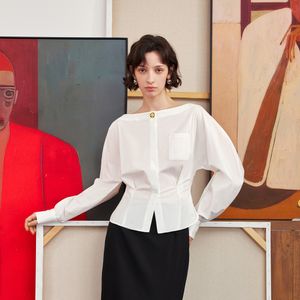 YY_New off-white waist blouse