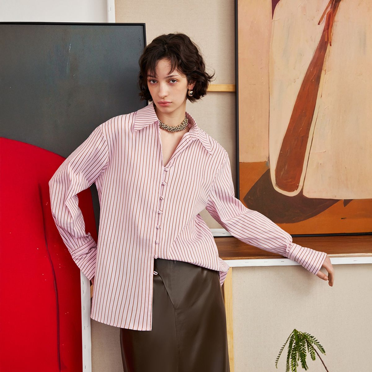 와이와이아이엠(YYIAM) YY_Temperament versatile shirt_2color