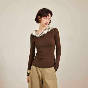 YY_Panelled collar sleeved top_2color