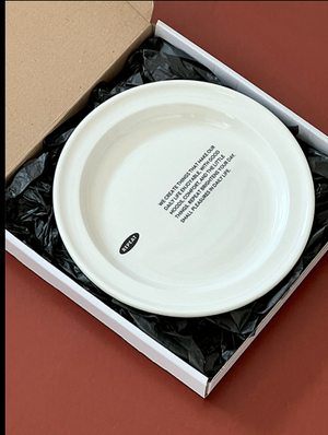 리핏 레터링 원형 접시 (3colors)