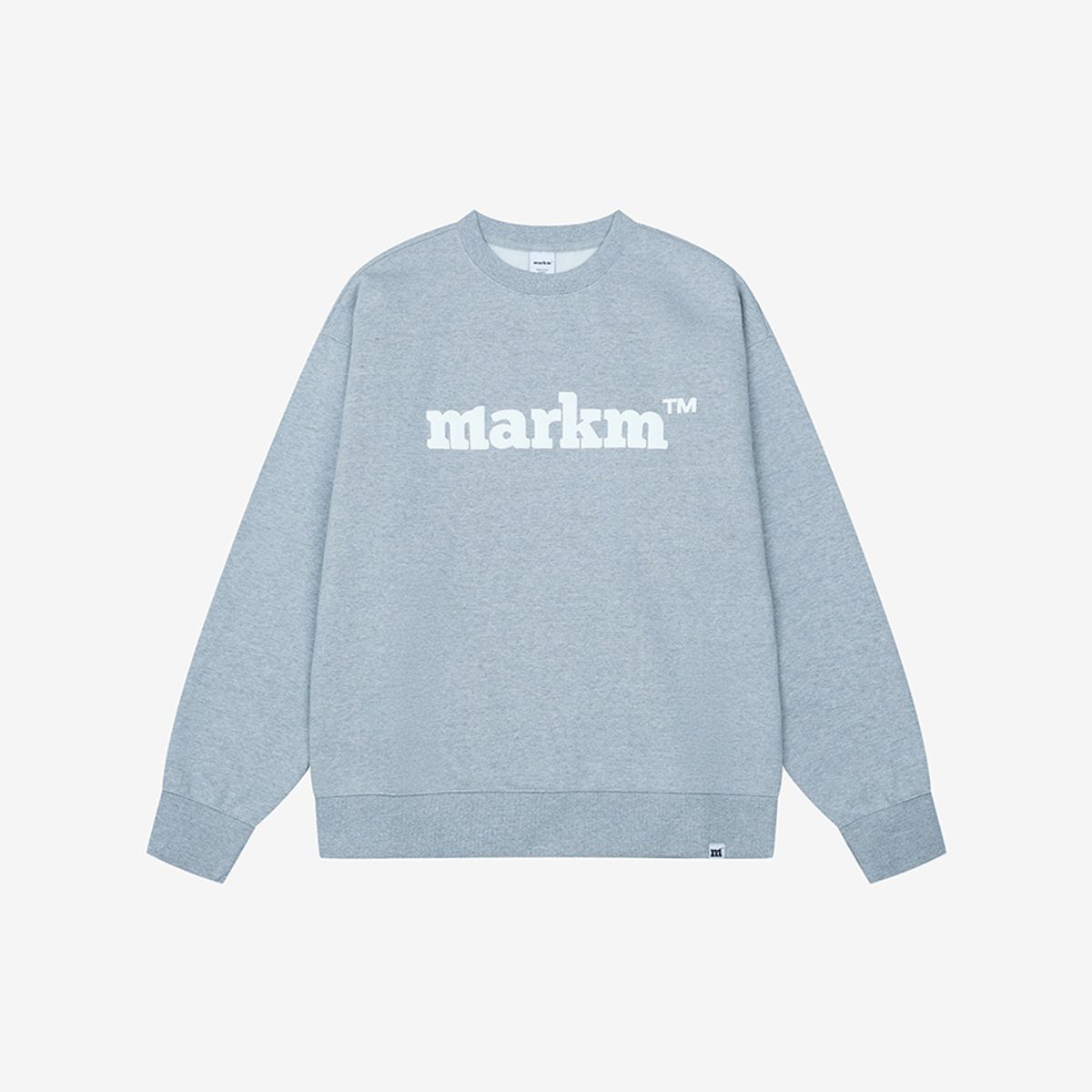 마크엠(MARKM) 마크엠 시그니처 로고 맨투맨 멜란지그레이 (MHIBI8796)