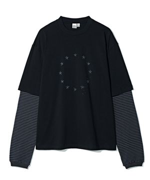 서클 스타 레이어드 롱 슬리브 블랙