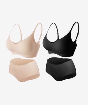 [2PACK] 3cm 리얼컴포트 볼륨브라+팬티 set (끈버전)