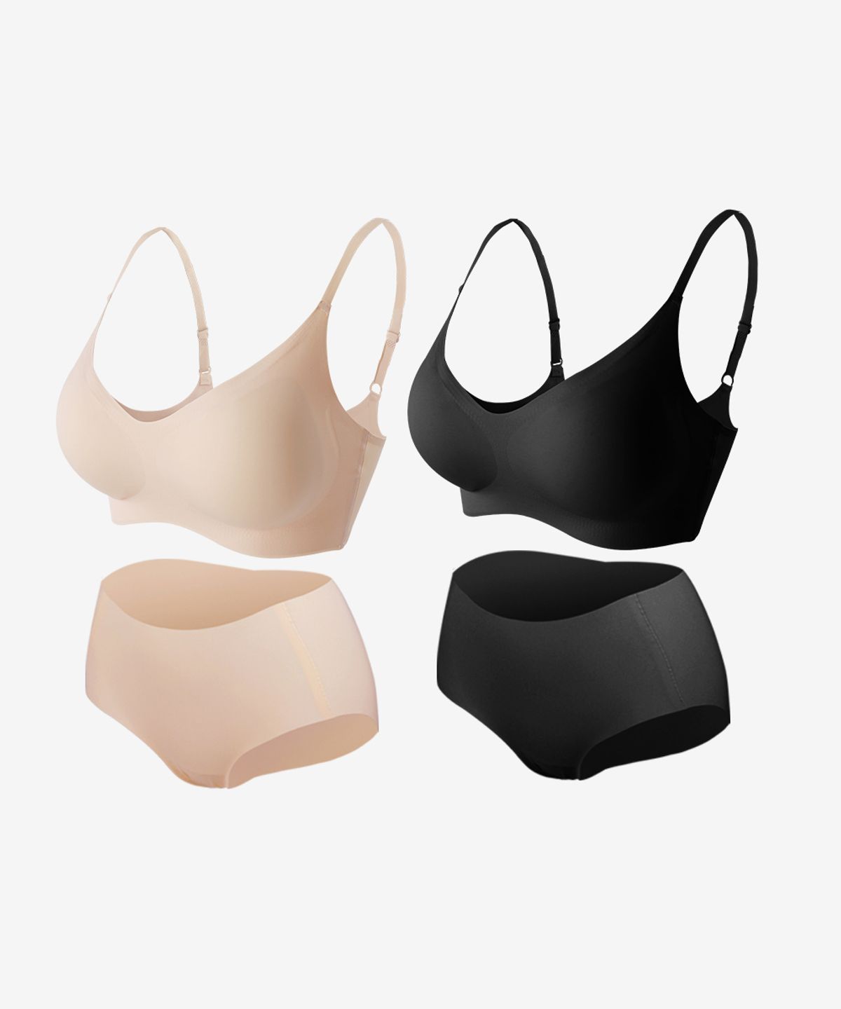 크라시앙(CRASSIANG) [2PACK] 3cm 리얼컴포트 볼륨브라+팬티 set (끈버전)