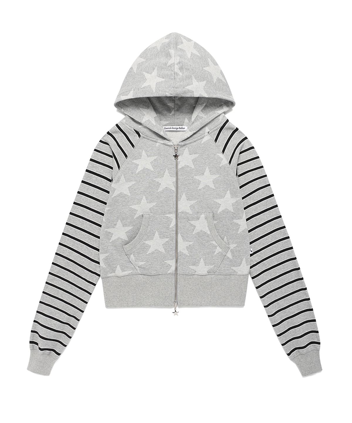 카비시(CAVISH) W RAGLAN STAR ZIP UP HOODIE GREY(CV2FFFM482A)