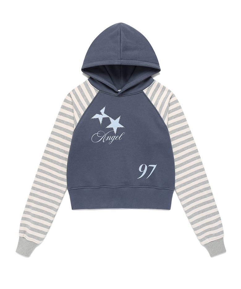 W ANGEL TWIN STAR HOODIE NAVY(CV2FFFM402A)