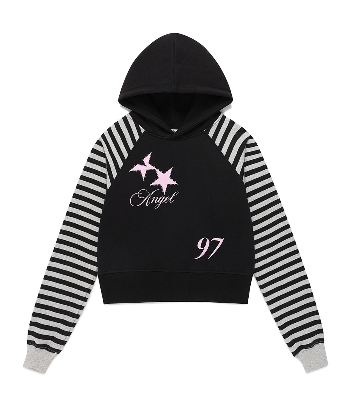 카비시(CAVISH) W ANGEL TWIN STAR HOODIE BLACK(CV2FFFM402A)