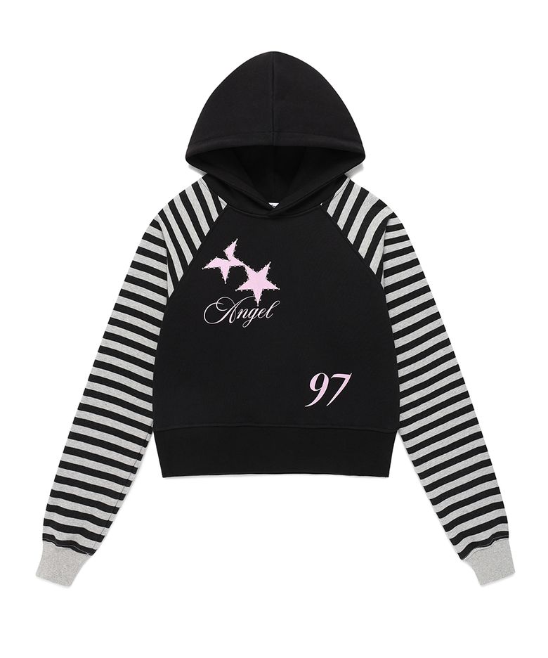 W ANGEL TWIN STAR HOODIE BLACK(CV2FFFM402A)