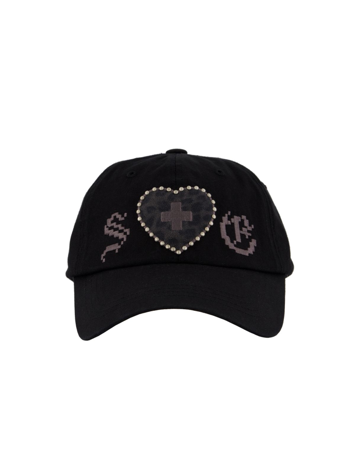 셋업이엑스이(SETUP-EXE) LEO APPLIQUE BALL CAP / BLACK