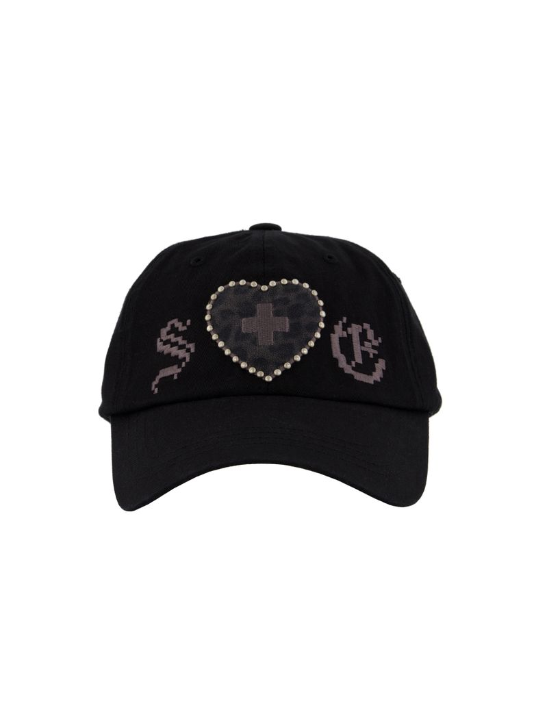 LEO APPLIQUE BALL CAP / BLACK