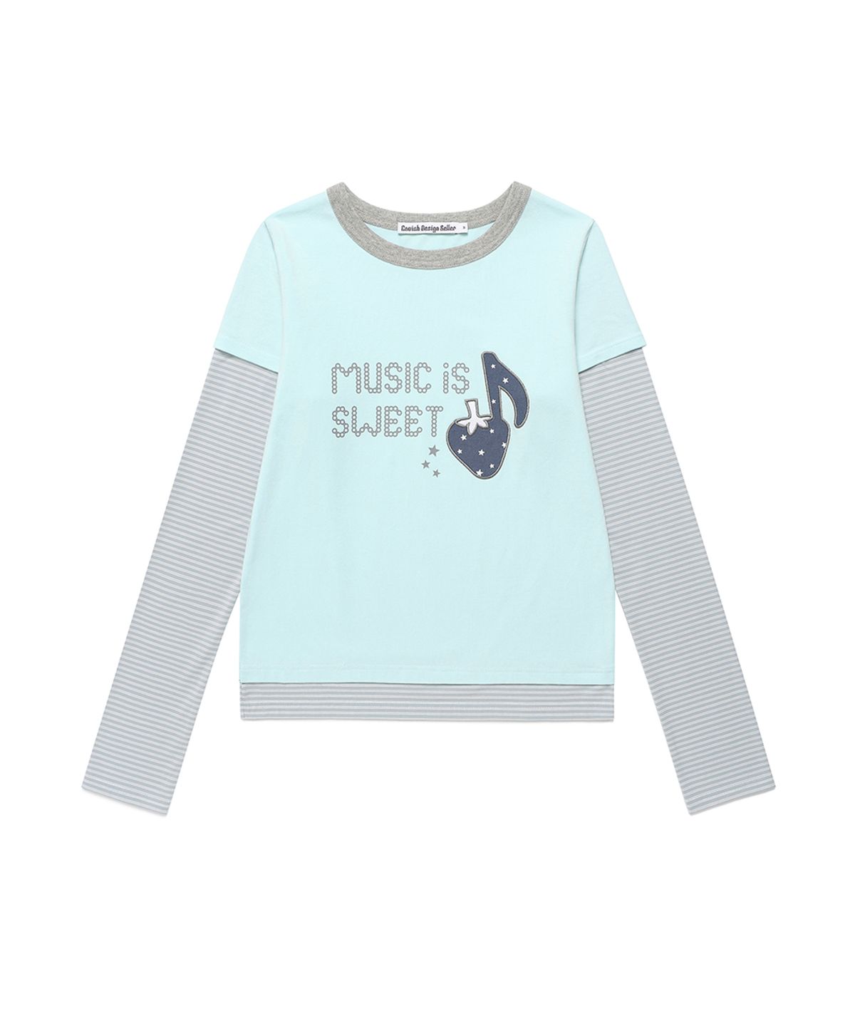 카비시(CAVISH) W STRAWBERRY LAYERED LS TEE MINT(CV2FFFT551A)