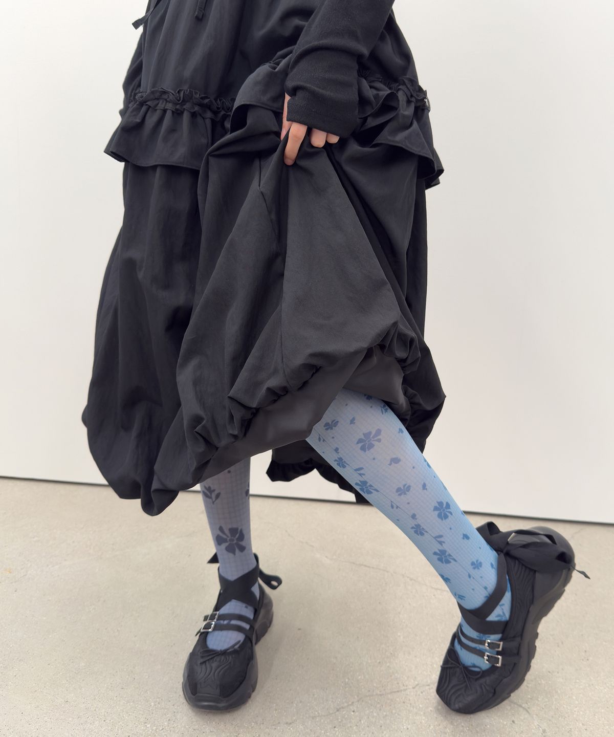 타입서비스(TYPESERVICE) Mixed Bloom Tights [Blue]